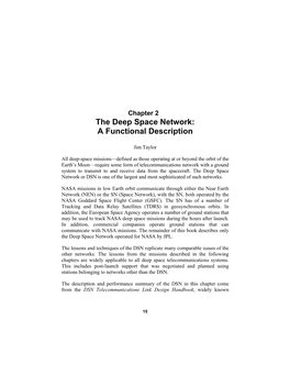 The Deep Space Network: a Functional Description
