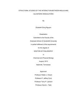 Structural Studies of the Interaction Between Mglu5 And