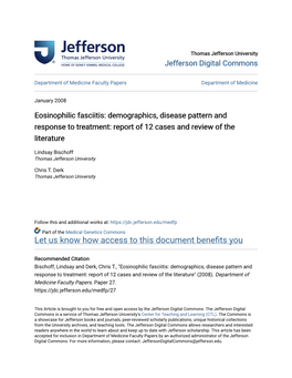 Eosinophilic Fasciitis: Demographics, Disease Pattern and Response to Treatment: Report of 12 Cases and Review of the Literature