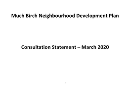 Much Birch Consultation Statement