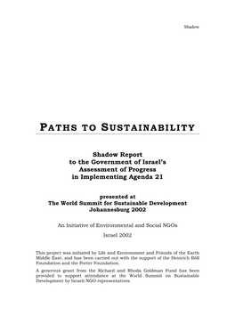 Paths to Sustainability