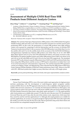 Assessment of Multiple GNSS Real-Time SSR Products from Different Analysis Centers