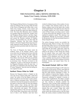 The Patagonia Area Mining Districts, Santa Cruz County, Arizona, 1530