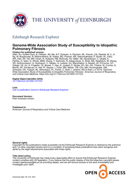 Genome-Wide Association Study of Susceptibility to Idiopathic