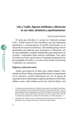 Lilis Y Trujillo. Algunas Similitudes Y Diferencias En Sus Vidas, Dictaduras Y Ajusticiamientosl