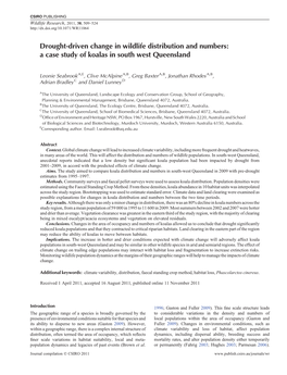 Drought-Driven Change in Wildlife Distribution and Numbers: a Case Study of Koalas in South West Queensland