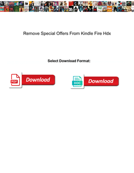 Remove Special Offers from Kindle Fire Hdx