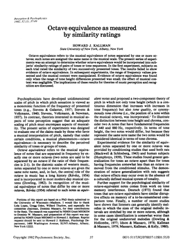 Octave Equivalence As Measured by Similarity Ratings