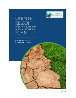 Quinte Region Water Budget, and to Initiate Discussions About Drought Management Plans