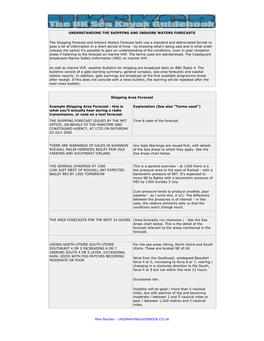 Understanding the Shipping and Inshore Waters Forecasts