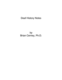 Deaf History Notes Unit 1.Pdf