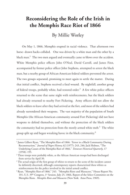 Reconsidering the Role of the Irish in the Memphis Race Riot of 1866 by Millie Worley