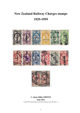 New Zealand Railway Charges Stamps 1925-1959