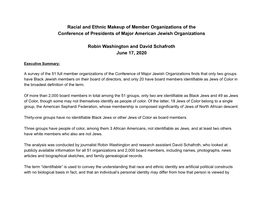 Racial and Ethnic Makeup of Member Organizations of the Conference of Presidents of Major American Jewish Organizations