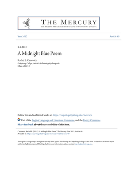 A Midnight Blue Poem Rachel E