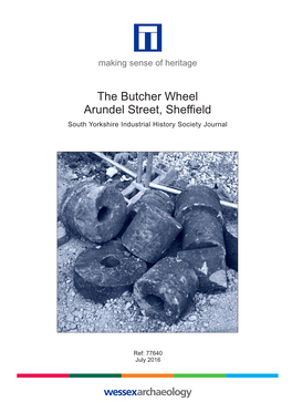 The Butcher Wheel Arundel Street, Sheffield South Yorkshire Industrial History Society Journal