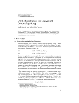 On the Spectrum of the Equivariant Cohomology Ring