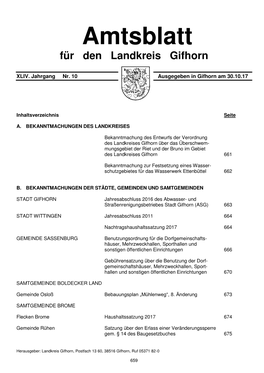 Amtsblatt Für Den Landkreis Gifhorn