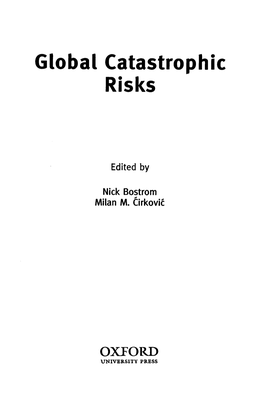 Global Catastrophic Risks