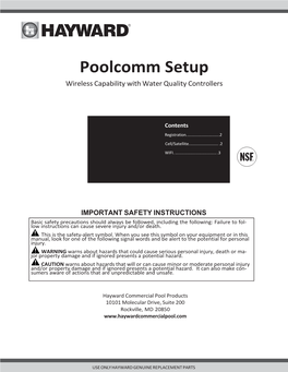 Poolcomm Setup Wireless Capability with Water Quality Controllers