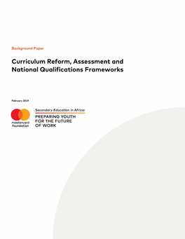 Curriculum Reform, Assessment and National Qualifications Frameworks