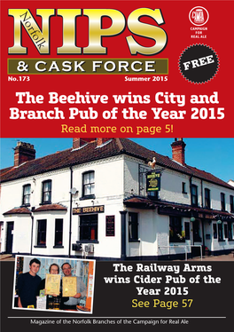 The Beehive Wins City and Branch Pub of the Year 2015 Read More on Page 5!