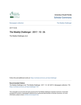 The Weekly Challenger : 2017 : 10 : 26