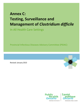 Testing, Surveillance and Management of Clostridium Difficile