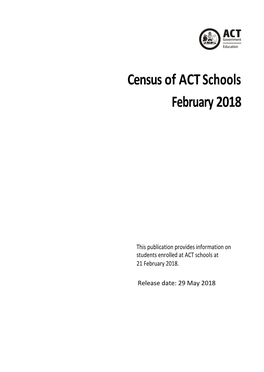 Census of ACT Schools February 2018