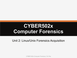 Cyber502x Computer Forensics