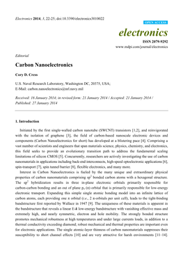 Carbon Nanoelectronics