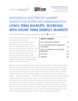 Short- and Long-Term Markets