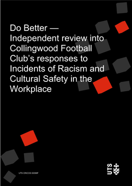 Do Better — Independent Review Into Collingwood Football Club's