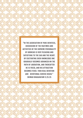 “In the Association of Pure Devotees, Discussion of the Pastimes and Activities of the Supreme Personality of Godhead Is Ve