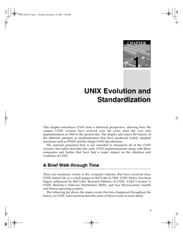 UNIX History Page 1 Tuesday, December 10, 2002 7:02 PM