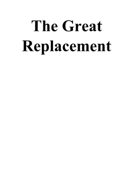 The Great Replacement