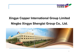 Xingye Copper International Group Limited Ningbo Xingye Shengtai Group Co
