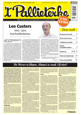 Leo Custers 1943 - 2014 Deze Week