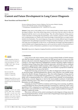 Current and Future Development in Lung Cancer Diagnosis