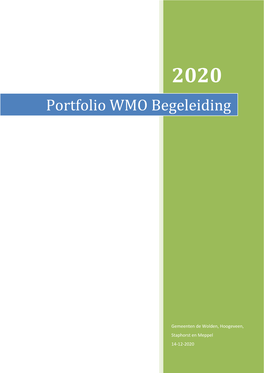 Portfolio WMO Begeleiding