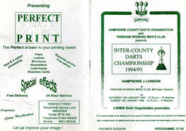 Inter-County Darts Championship 1994/95