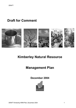 Draft for Comment Kimberley Natural Resource Management Plan