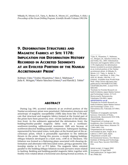 9. Deformation Structures and Magnetic Fabrics at Site 1178