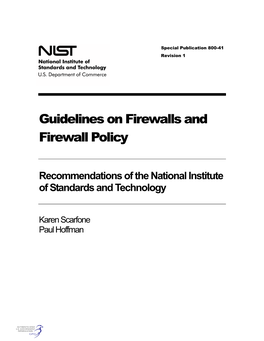 Guidelines on Firewalls and Firewall Policy