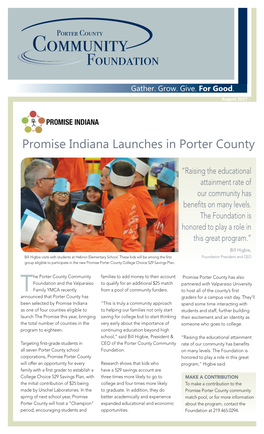 Promise Indiana Launches in Porter County