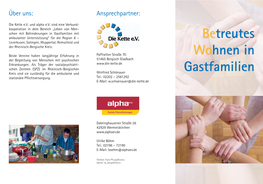 Betreutes Wohnen in Gastfamilien