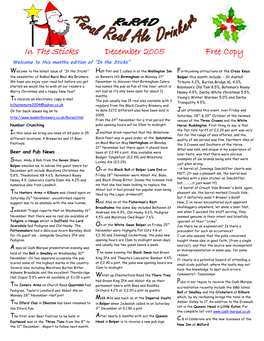 In the Sticks December 2005 Free Copy Welcome to This Months Edition of “In the Sticks”