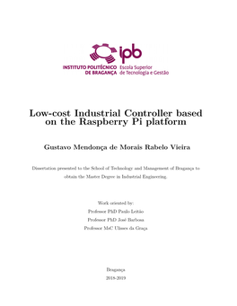 Low-Cost Industrial Controller Based on the Raspberry Pi Platform