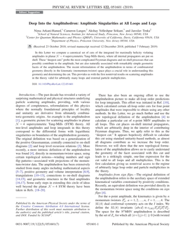 Deep Into the Amplituhedron: Amplitude Singularities at All Loops and Legs