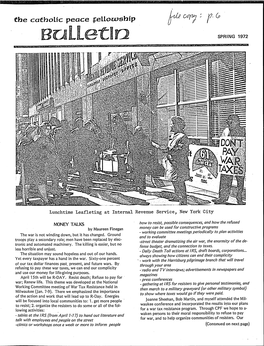 Catholic Peace Fellowship Bulletin, Spring 1972